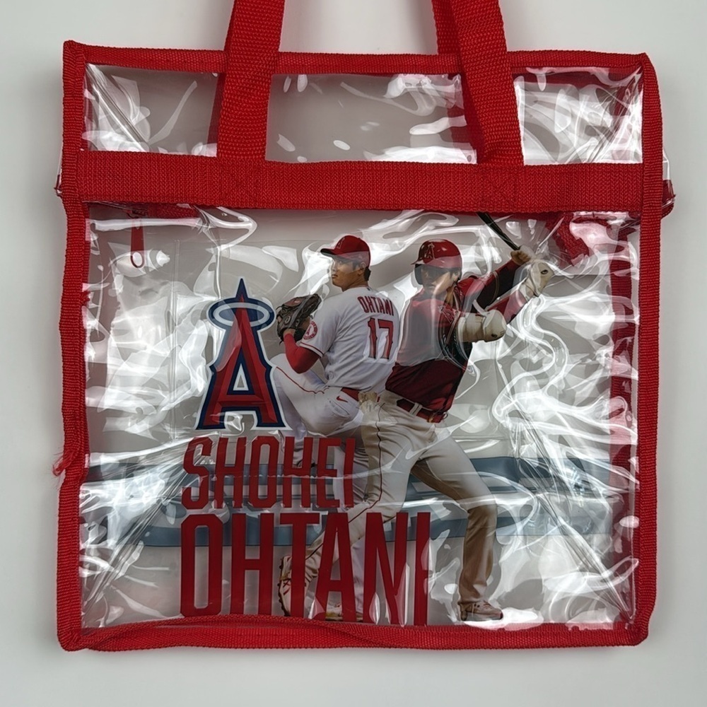 Shohei Ohtani Nitto Clear Red Tote Bag LA Anaheim Angeles SGA - Picture 2 of 3
